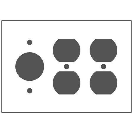 Mulberry Number of Gangs: 3 Steel, Wrinkle Finish, Ivory 99593